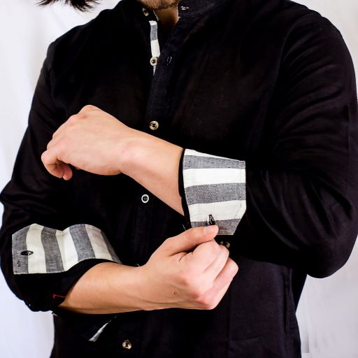 Camisa de Lino Negro
